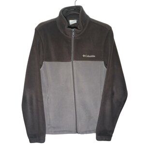 Columbia Mens Full-Zip Fleece Jacket Size Medium Soft Warm Outerwear Two-Tone